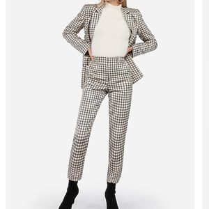 Express x Negin High Waisted Plaid Dress Pants